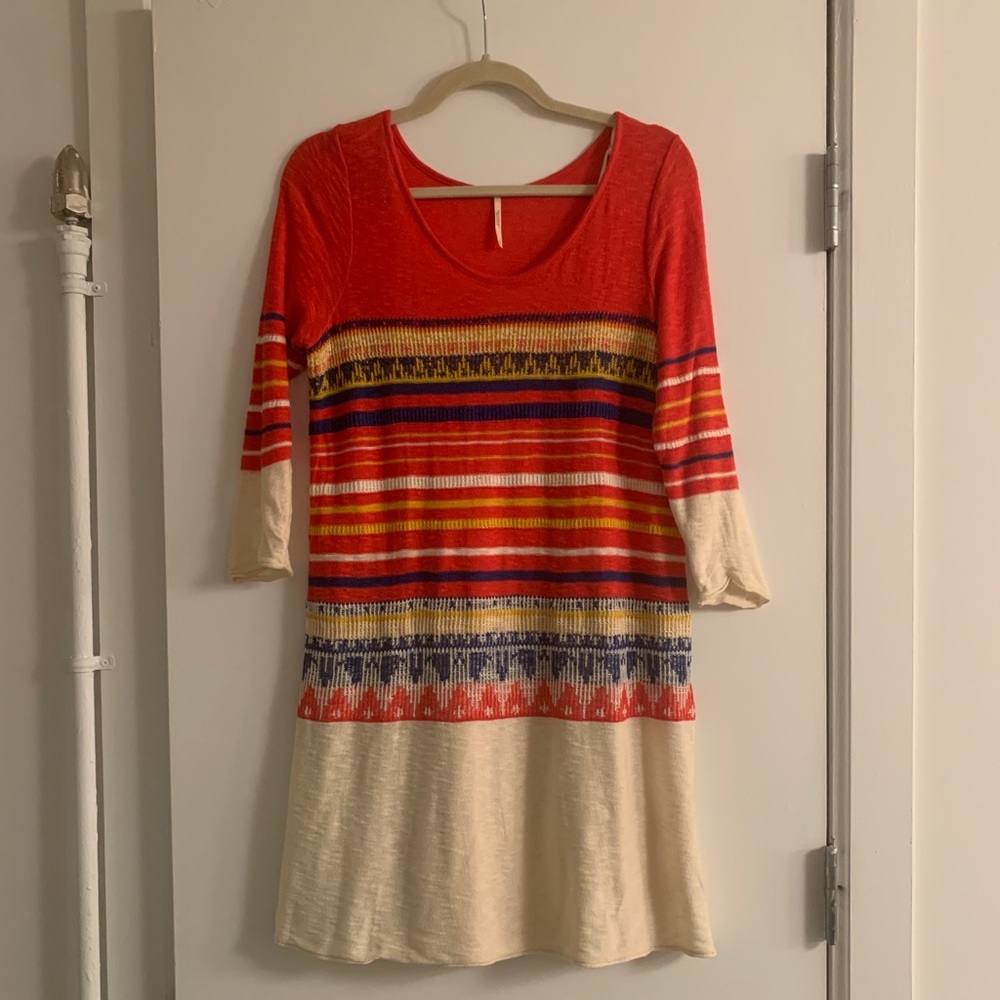 Free People Fairisle Slub Sweater Dress